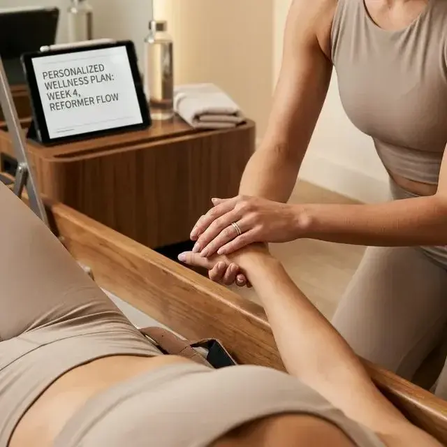 Instructor guiando a un alumno