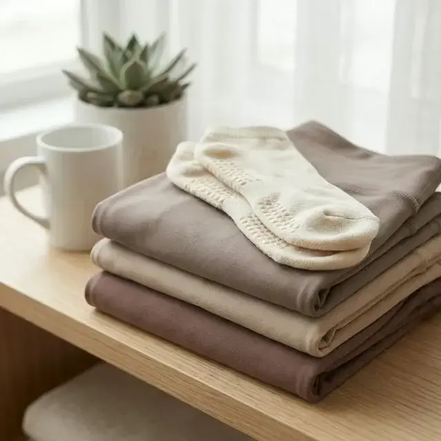 Ropa cómoda y medias para Pilates