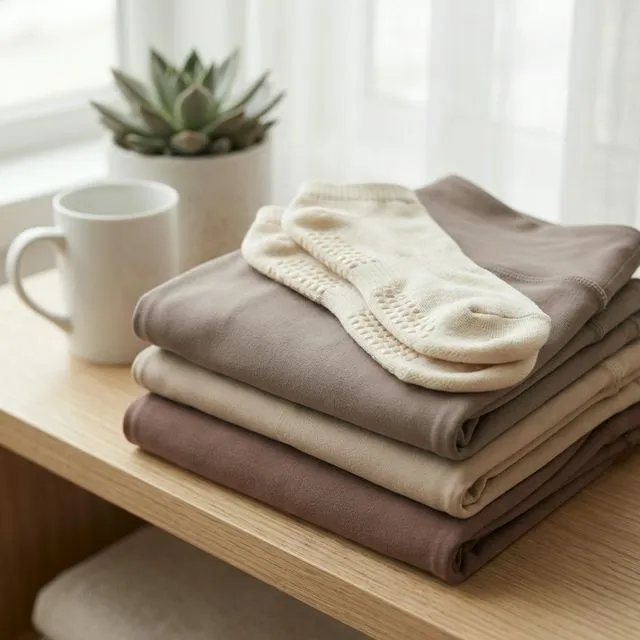 Ropa cómoda y medias para Pilates